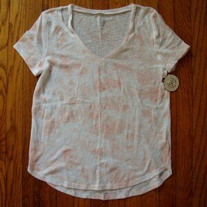 SO V-Neck Mauve White Tee